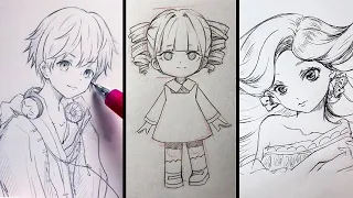 How to Draw Anime. Drawing Process. Learn to draw. Drawing tutorial