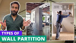 Different Types of Partition Walls || Aluminium, wood, Gypsum Board, Tuffen Glass Partition