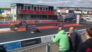 Suzuki GSX750F Powered Go Kart - Gaz & Stu's Santa Pod Runs 02/06/13