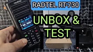 RADTEL RT-730 ,UNBOX & TEST  10 WATTS IP67 6 BAND HAM RADIO & AIRBAND