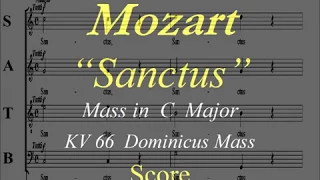 Mozart - Dominicus Mass - KV 66 - 4 Sanctus - Score