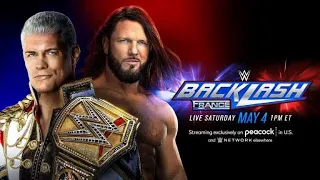 WWE BACKLASH FRANCE PREDICTIONS