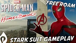 Spider-Man (PS4) - Homecoming Suit Free Roam & Combat Gameplay