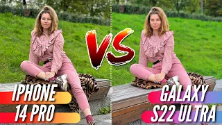 BATTLE OF THE YEAR 🔻 IPHONE 14 PRO vs GALAXY S22 ULTRA 🔻 FULL CAMERA COMPARSION