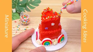 Sweet Miniature Colorful Cake Decorating #YumupMiniature
