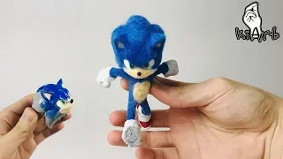 Making SONIC with Clay (Sonic the hedgehog movie) - Sculpey [ kiArt kia ]