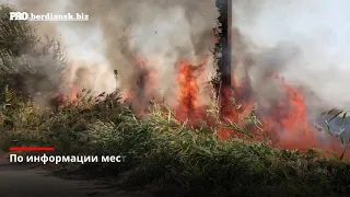 Спасатели 3 часа тушили масштабный пожар в Бердянске