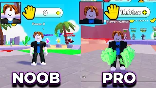 Started as a noob and GOt the Strongest Gloves in Power Slap Simulator Roblox