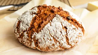 НАСТОЯЩИЙ хлеб БЕЗ ДРОЖЖЕЙ🍴Самый Быстрый и Простой рецепт Хлеба в Духовке!