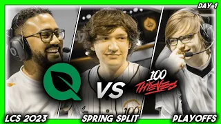 THE STRIPE (LCS 2023 CoStreams | Spring Split | Playoffs: Match 1 | FLY vs 100)