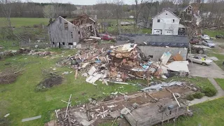 Aftermath of Ohio storms: Tornado damage in Bucyrus; tornado hits Windham