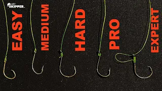 5 Levels of Knots for Hook Tying! (SIMPLE- EXPERT)