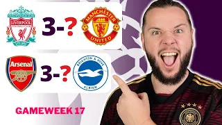 Premier League Gameweek 17 Predictions & Betting Tips | Liverpool vs Man United