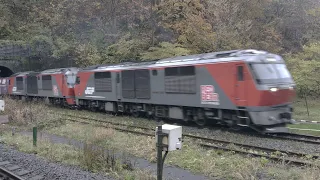 小幌駅 激レア⁉️ DF200(灰)❕+DF200(赤)❗の重連レッドベアのコンテナ満載貨物列車通過‼️ [フル版]【チャンネル登録者数4００人突破！感謝です。】