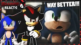 Sonic & Shadow Reacts To CARTOON SONIC in Sonic 2019 Trailer!