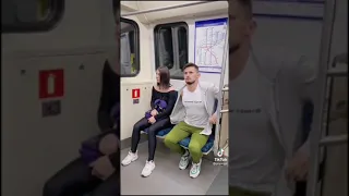 Hilariously bodybuilder subway prank VIDEO funny reaction tiktok meme America