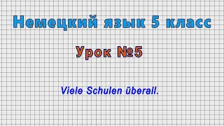 Немецкий язык 5 класс (Урок№5 - Viele Schulen überall.)