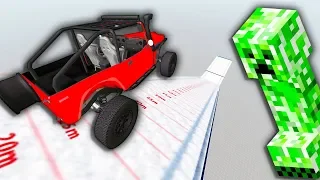 Which Car Can Survive The Creeper on Ski Jumping Arena! INSANE Destruction! - BeamNG Drive