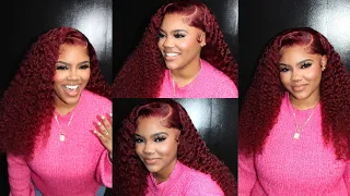 How To Bleach Knots on Red/ Burgundy Wig | KarlaMi Hair