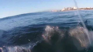 Bodyboarding heavy shorebreak bike and bean beach Durban