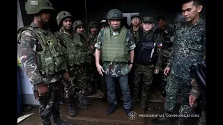 Pres. Duterte, bumisita sa mga tropa ng militar sa Marawi City sa ikatlong pagkakataon