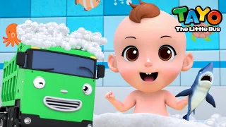 Let's take a bath with strong heavy vehicles l Bath Song with Baby Shark! l Baby Tayo Kids Songs