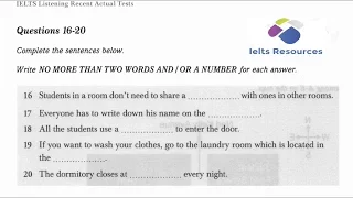 Ielts Listening Test From Past Real Exam #7 With Key