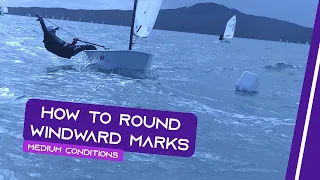 OPTIMIST SAILING - How To Round Windward Marks | [Medium Conditions]