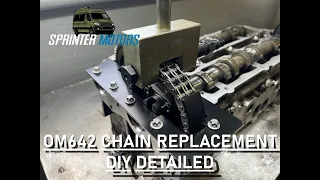 MERCEDES OM642 ENGINE TIMING CHAIN REPLACEMENT DIY (DETAILED)