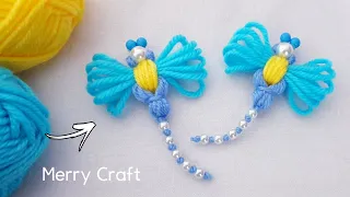 Super Easy Dragonfly Making Idea with Wool - Hand Embroidery Amazing Trick - Sewing Hacks -DIY Craft