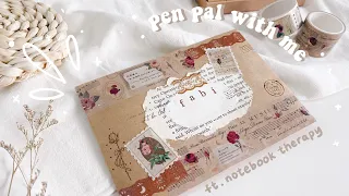 🥀 pen pal with me #18 // vintage rose theme ft. notebook therapy