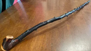 Old style of blackthorn walking stick made in Irish stick making