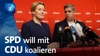 Berlin: SPD strebt Koalition mit der CDU an