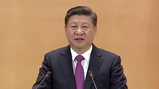 中国国家主席习近平18日访问联合国日内瓦总部万国宫并发表主旨演讲