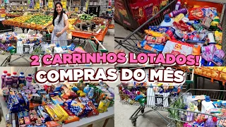 COMPRAS DO MÊS NO ATACADÃO! DEU 2 CARRINHOS CHEIOS DE TANTA COISA QUE COMPRAMOS!