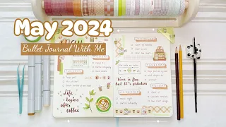 ☕✨ May 2024 Aesthetic Coffee-Themed Bullet Journal Setup // Plan With Me