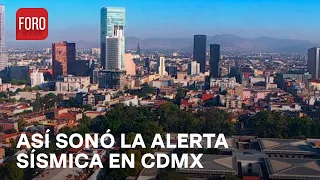 Sismo hoy: Momento en que suena la alerta sísmica en CDMX - Las Noticias