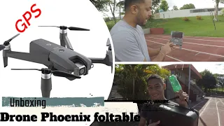 Unboxing Drone Phoenix Foltable GPS camara wifi regalo de navidad de mi hijo weslean