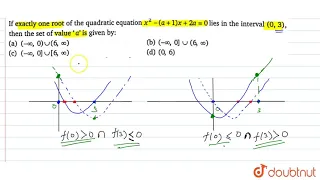 If exactly one root of the quadratic equation `x ^(2) -(a+1 ) +2a =0` lies in