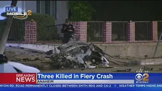 3 killed In fiery Anaheim car wreck