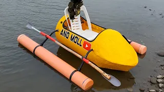 como hacer un BOTE DE PESCA CASERO FÁCIL - canoe construction