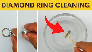 How to clean a cloudy white gold diamond ring with vinegar and baking soda at home