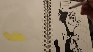 How To Drawing Cat In The Hat In Coloring From The Cat In The Hat.