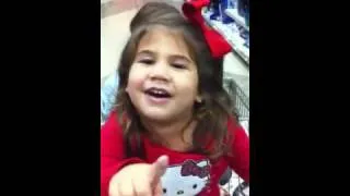 Cute Girl Sings I Wanna Wish you a Merry Christmas With Attitude