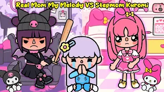 Real Mom My Melody 🆚 Stepmom Kuromi 💜❤️😇😈 | Toca Family | Sad Story | Toca Life World | Toca Boca