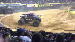 Monster Nation Bossiert city monster truck over bored bigfoot race 1/16/16