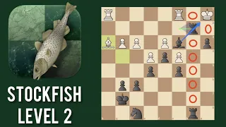 How To Beat Stockfish Level 2 (1100 ELO) | 3+0 | 1+0 | 1/4