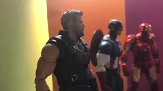 Iron man, Captain America and Thor vs Thanos Stopmotion