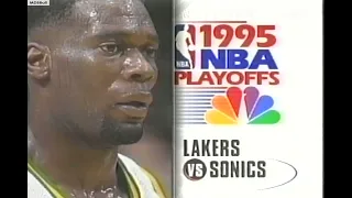 NBA On NBC - Lakers @ Sonics Game 2 1995 Playoffs