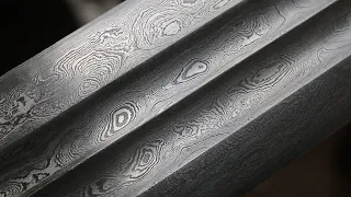 Forging a pattern welded Basilisk sword,  part 2 , heat treatment.